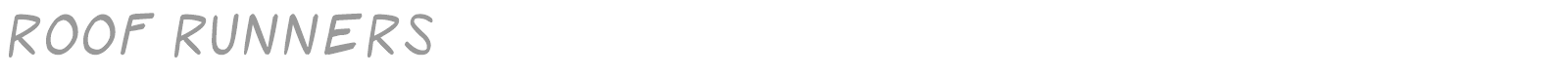 Roof runners font preview